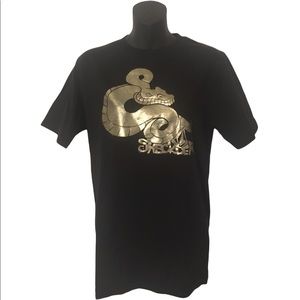 Rare Sheckler x Volcom Y2K gold snake vintage tee